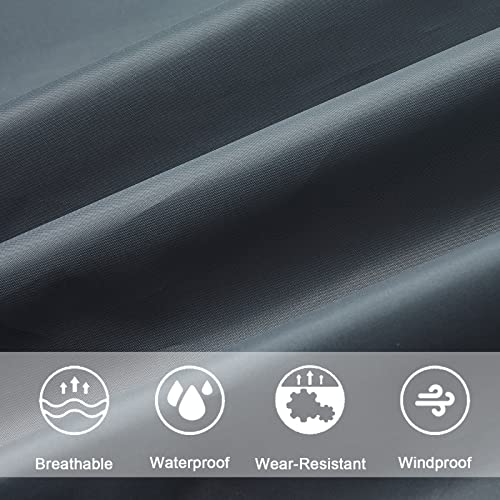 Image of SaphiRose Adult Rain Poncho Waterproof Hooded Zipper Raincoat with Pockets | OEKO-TEX Certified 100% Polyester, Lightweight Packable Storage Pouch, Heat-Sealed Seams, Quick-Dry for Outdoor Hiking