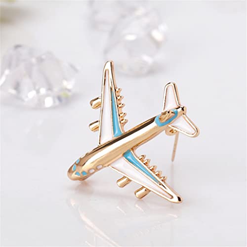 Brooch Gold Plane Brooches Zinc Alloy Blue Red Plane Pin Jewelry Brooch Pin Women's Jewelry Garment Accessories Bow Tie (Color : A, Size : One Size) #TOP4