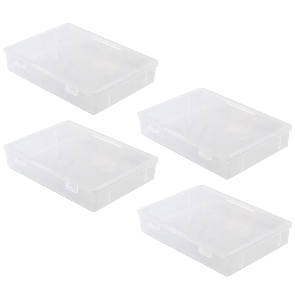 IJSDNVJNDX A4 Size Transparent Storage Box-for Large Capacity Clear Organizer Sundries