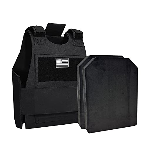 Adjcf Lightweight Tactical Vest With 2 Eva Foam Inserts - 800D Oxford Fabric, Adjustable Straps For Airsoft, Paintball, Cosplay #TOP14
