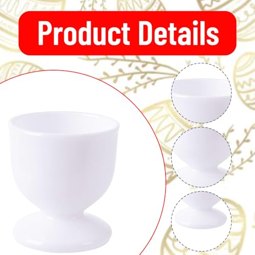 Egg Cups, 8-Piece Plastic Egg Cup Set, Funny and Novelty Egg Cups for Kids and Adults, Ideal for Breakfast and Brunch Parties, 4.6 x 4.7 cm - Image 3