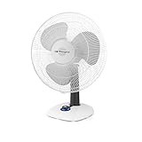 Orbegozo TF 0123 - Ventilador de sobremesa, movimiento oscilante, 2 velocidades de ventilacion, diámetro hélice 23 cm, asa, 25 W, piloto luminoso LED, blanco