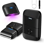 Foil Shaver for Men, Protable Shavers with Double Floating Blade, IPX7 Electric Razor Men with UV Lamp, Cordless & Painless Electric Shaver for Men with Auto Travel Lock, USB-C Rechargeable Trimmer