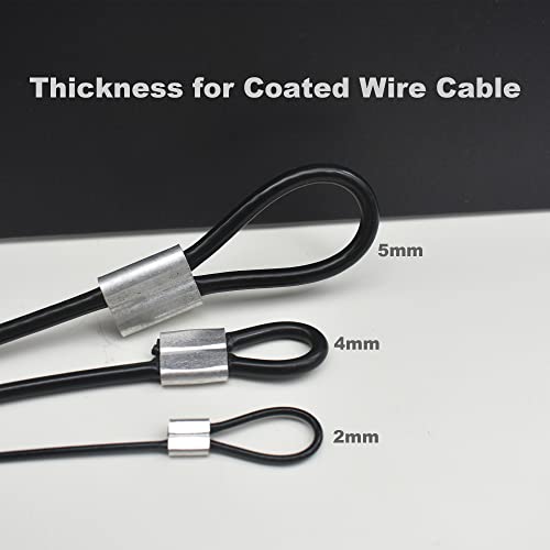 Floyutin 10 Pcs 4Mm Vinyl Coated Stainless Steel Cable With Loops Short Wire Rope Lanyard Lock Security Chain Link For Outdoor Gates,12 Inch 30Cm Clear #TOP6