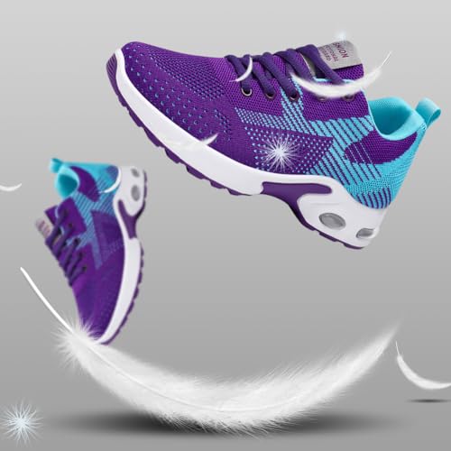 Image of Padgene Womens Sneakers Air Cushion Running Shoes Lightweight Tennis Walking Shoes Mesh Breathable Gym Work Fashion Sneakers Athletic Comfortable Casual