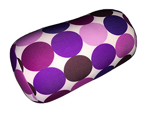 Red Fox Trading Company Microbead Bolster Polka Dot Roll Pillow (Cranberry)