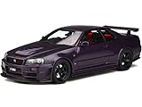  Ottomobile kompatibel mit Nissan Skyline GT-R Nismo Z-Tune R34 1998 Midnight Purple Schwarze Felgen Modellauto 1:18