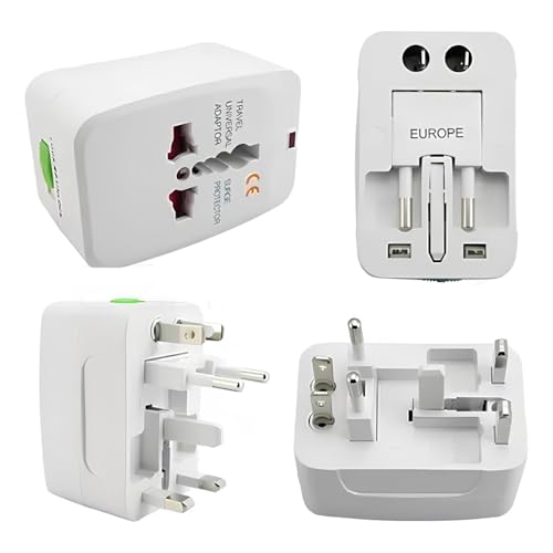 Kit 2 Adaptadores Tomada Universal Linha Premium Padrão Internacional Adaptador Mais de 150 Países P