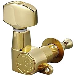 Schaller® »M6 MINI SMB SP MACHINE HEADS – 3L/3R« Lot de 6 Mécaniques pour guitare électrique – Couleur: Or - Les Beatles, Paul McCartney, John Lennon, RIngo Starr, George Harrison