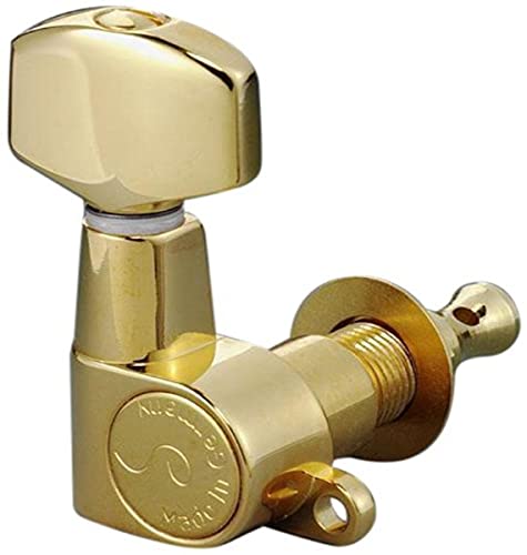 Schaller® »M6 MINI SMB SP MACHINE HEADS – 3L/3R« Lot de 6 Mécaniques pour guitare électrique – Couleur: Or - Les Beatles, Paul McCartney, John Lennon, RIngo Starr, George Harrison Schaller® »M6 MINI SMB SP MACHINE HEADS - 3L/3R« Lot de 6 Mécaniques pour guitare électrique - Couleur: Or