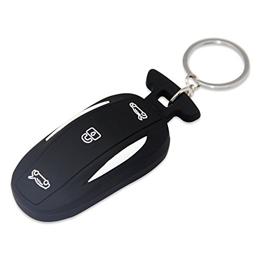 Topfit Silicone Key Cover for The Tesla Model X P90d(Black)