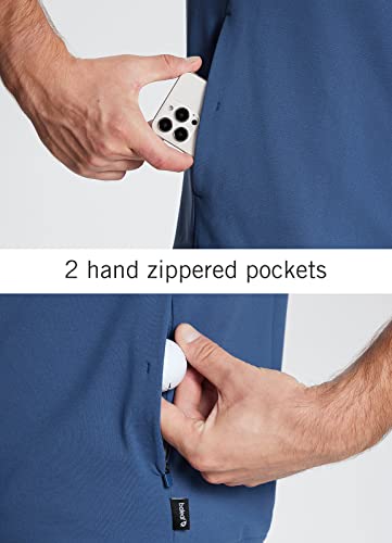 Baleaf Men's 1/4 Zip Pullover Vest Golf Fleece Lined Sweater Thermal Sleeveless Outerwear Pockets Hiking Runing Camping Blue L #TOP3