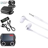 Insten AC Charger + BK EVA Case + LCD Protector + headset Compatible With PSP go