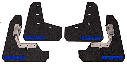 REK GEN Mud Flaps 2015+ Compatible with Subaru WRX STI - Mounting Hardware & Instructions Included (Royal Blue Logo)