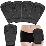4 Pcs Black Ostomy Bag Cover Ostomy Pouch Cover Odor Control Stretchy Bag Washable Pouch Liner for Women Men Lightweight Care Protector Protective(2.36 Inch Diameter)