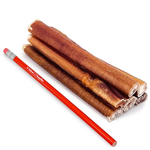 Valuebull Usa Bully Sticks, Thick 6 Inch, Odor Free, 50 Count - All Natural Dog Treats, 100% Usa Beef Pizzles, Single Ingredient Rawhide Alternative #TOP5