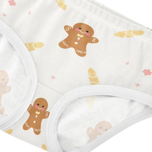 GuoChe Gingerbread Men 1-piecing Hip Design Panties Organic Underwear for Young Girls in Sizes 2T,3T, 4T, 5T, 6Y and 8Y4