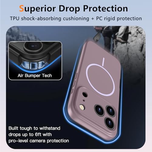 Coque iPhone 17 Pro compatible MagSafe antichoc beige avec protection caméra - 5