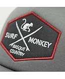 Surf Monkey® - Adjustable Padded Trucker Cap with Mesh - Men/Woman Caps Red - Image 3