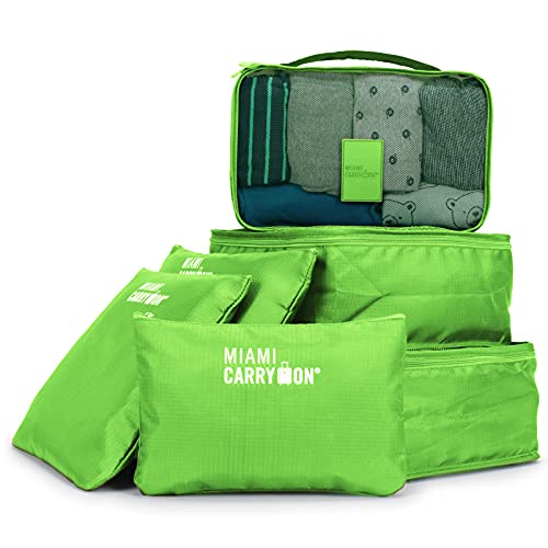 Miami CarryOn 6-Piece Packing Cubes Green