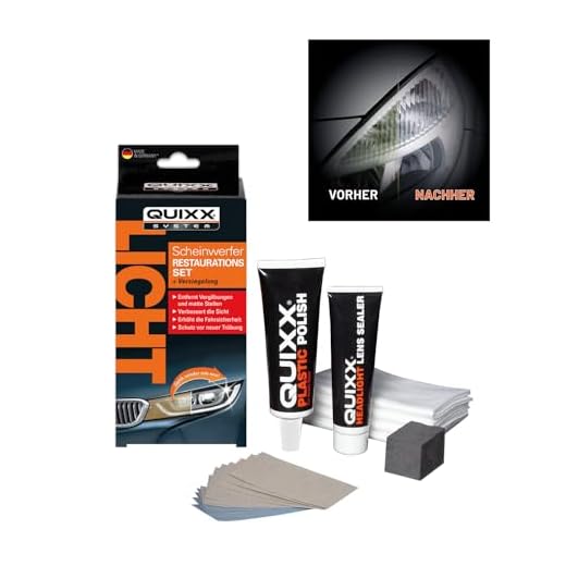 QUIXX Scheinwerfer Restaurations-Set | Scheinwerfer Reparatur-Set | Scheinwerfer Politur | Scheinwerfer AufbereitungsSet