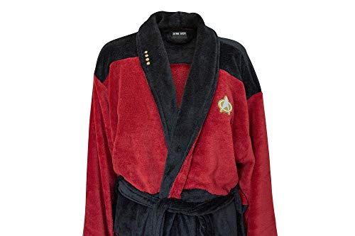 Star Trek: The Next Generation Command Bathrobe for Men And Women | Soft Plush Spa Robe for Adults | Lightweight Fleece Shower Robe With Belted Tie | One Size Fits Most Adults3