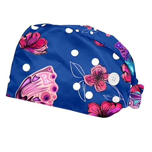 Couvre-chef de travail haut de gamme imprimé floral, protection durable pour professionnels