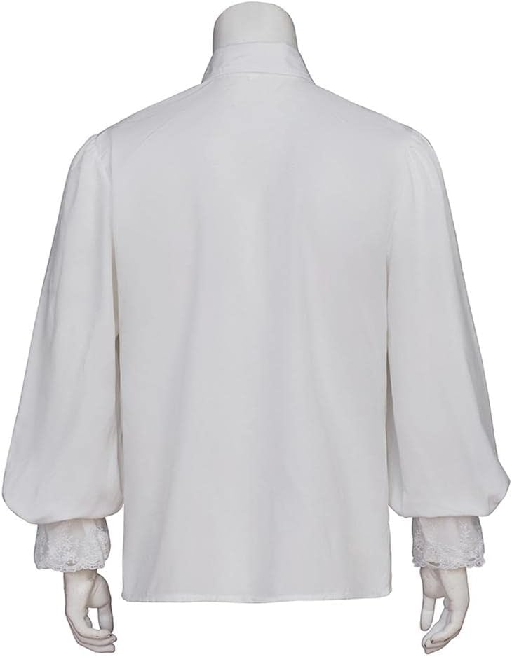 Men's Medieval Pirate Shirts Renaissance Ruffled Long Sleeve Steampunk Costume