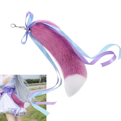Porte-clés queue d'animal en peluche 40 cm pendentif de sac à main - 2