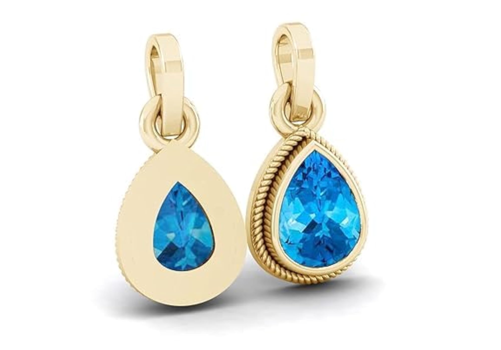 9.25 Ratti Blue Topaz Gold Plated Pendant for All