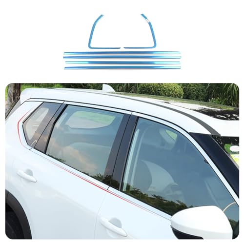 KELEIMAI Car Accessories Fit for Nissan New Rogue 2021 2022 2023 2024 2025 2026 Lower Windows Frame Sill Molding Cover Trims (Chrome) 6PCS Stainless Steel