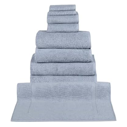XFZJCHAP Badematten-Set, Handtuch, klassisches Handtuch, schnell trocknendes Badetuch aus Baumwolle – Bild 5