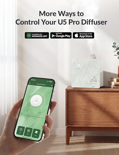 Image of 2026 Upgraded 3500 Sq.Ft HVAC Scent Diffuser for Home | Smart Whole House Waterless Diffuser with App & Remote Control, Hotel Collection Diffuser, Cold Air Tech, 600mL, Marble Green
