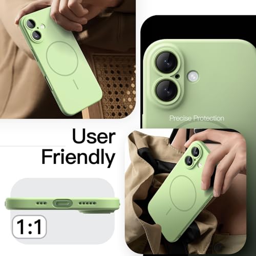 Image of JETech Magnetic Slim Case for iPhone 17 6.3-Inch, Compatible with MagSafe, Ultra-Thin Lightweight Minimalist Phone Cover with Matte Finish and Full Camera Lens Protection (Sage)