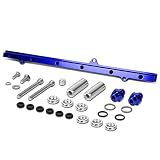 Auto Dynasty Compatible with Supra Top Feed High Flow Fuel Injector Rail Kit (Blue) - 2JZ-GTE JZA80