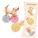 VANZACK 3pcs Cute Cat Toys Sisal Hemp Balls Plume Pet Cat Ball for Scratching and Exercise Random Color