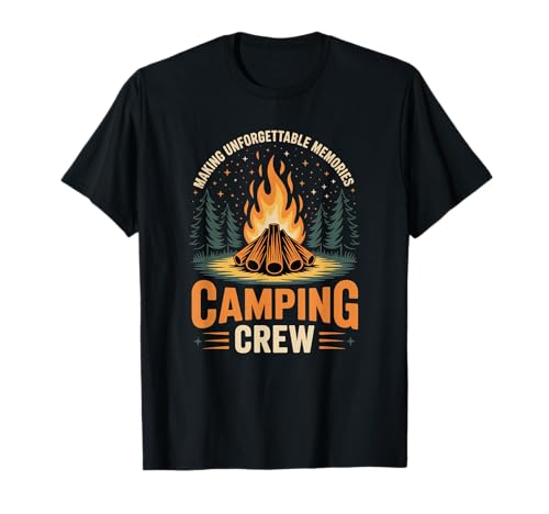 Camping Crew Family Friends Girls Kiddler Diseño de niños Camiseta