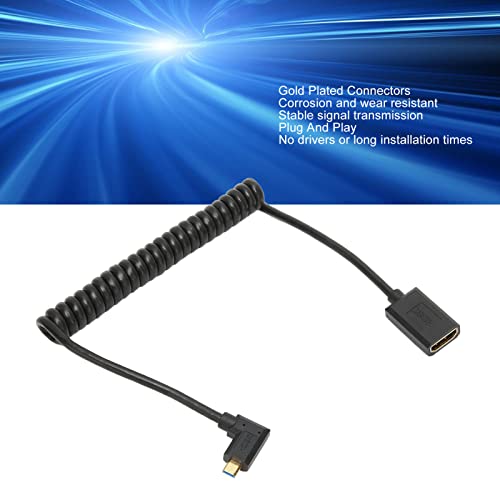 Cabo de vídeo 4K 120 Hz, cabo de interface multimídia HD banhado a ouro compacto 48 Gbps para telefo