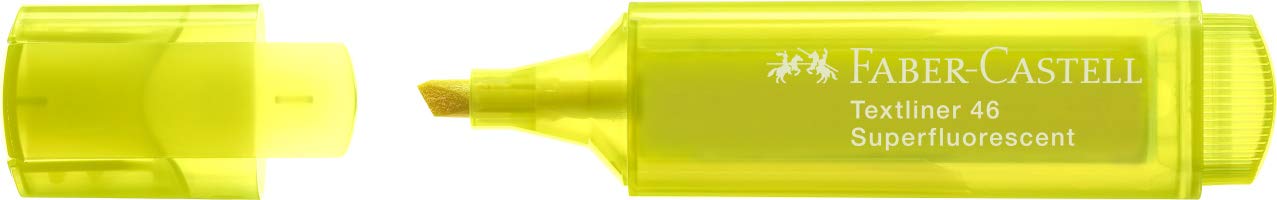 Faber-Castell Textliner 46 - Evidenziatore superfluorescente, confezione da 50