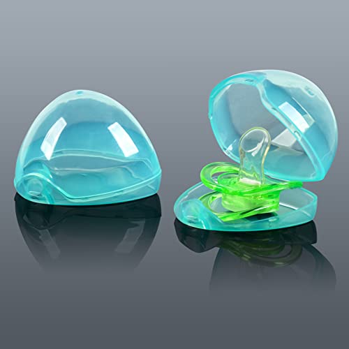 Xthuge Pacifier Box,Pacifier Case,Pacifier Holder Case,Pacifier Clip,Pacifier Container for Travel,BPA Free,Pacifier Accessories 2 Pack (Transparent Green)