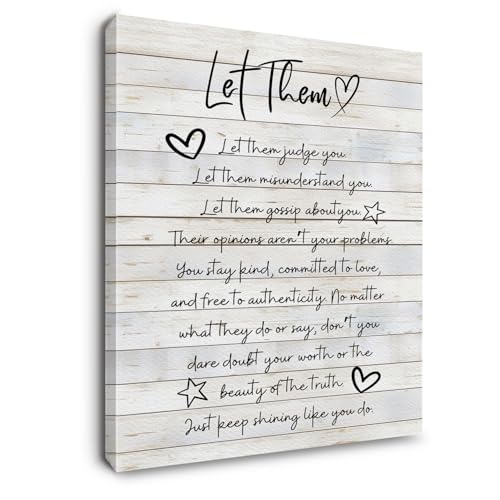Ryeolo Let Them Inspirational Wall Art Framed, Mental Health Wall