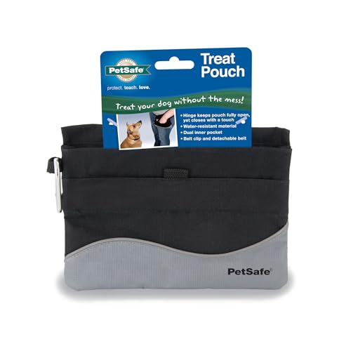 PetSafe Mini Treat Pouch - Easy Access Waterproof Treat Pouch for Daily Use - Convenient Phone & Keys Carry with Dual Inner Pocket & Front Storage Pocket - Adjustable Fit - Mini - Black