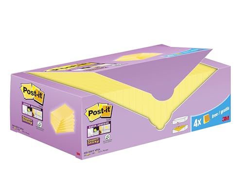 Post-it Notes Autocollantes Jaune Canari, lot de 24 blocs pour notes et listes