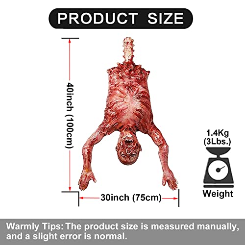 Halford Bloody Half Body, Horrible Limbless Hanging Half Body With Bloody Cut Off Skin For Scary Haunted House Outdoor Decorations Props - Men #TOP7