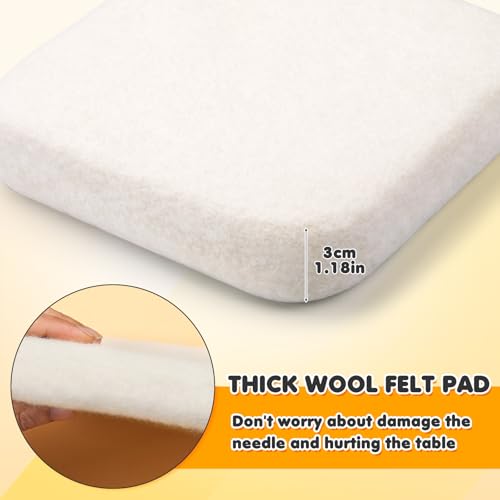 image for OEHPICC Needle Felting Pad, 6x6 Inch Natural Wool Felting Mat for Wool