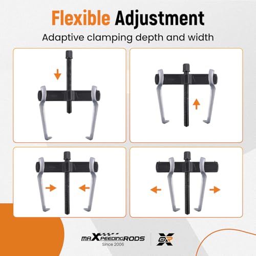 maXpeedingrods 14 Inch 2-Jaw Gear Puller, Reversible Jaw Bearing Puller Removal Tool, External Internal Pulling for Pulley Gear Bearing Flywheel Removal by maXpeedingrods - Image 8