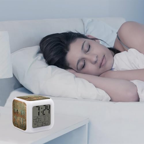 Despertador inteligente egipcio contra mañanas difíciles con luz LED 6