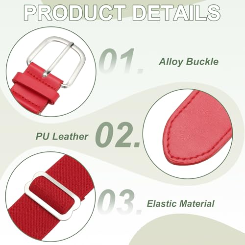 YELARXI Cinto de beisebol de couro PU, cinto de softball, cinto elástico ajustável para uniforme de