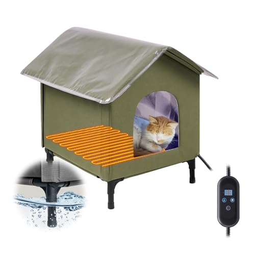 Becuddler Heated Outdoor Cat House with Timer & Heater Pad