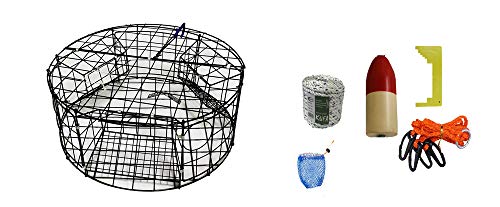 KUFA Vinyl Coated Round Crab Trap with Crabbing Accessory Kit (CT110+CAM1)